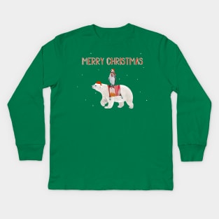 Merry Christmas Kids Long Sleeve T-Shirt